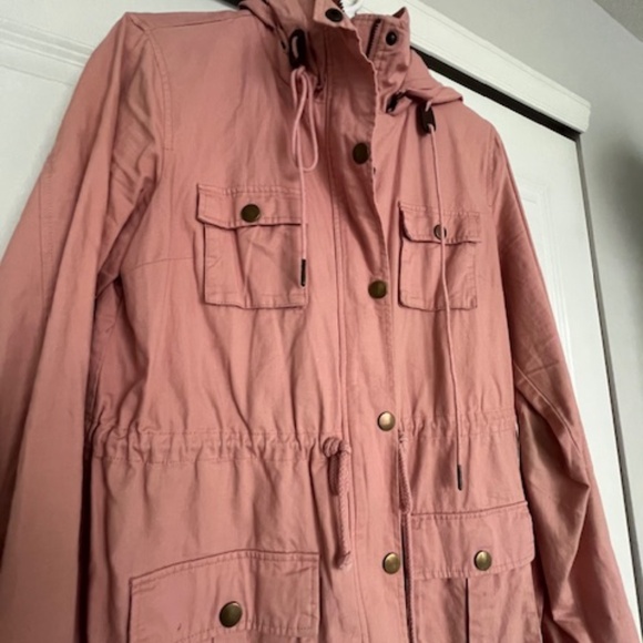 Market & Spruce Salmon Pink Cargo Jacket - Size M - Picture 2 of 2